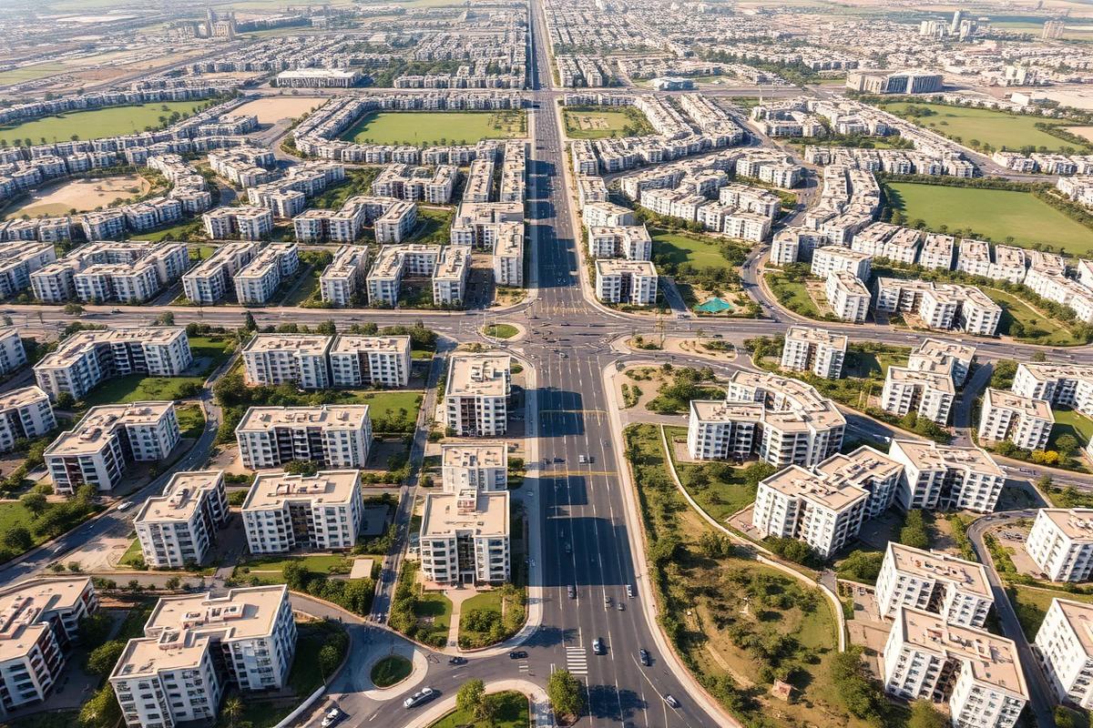 منظر جوي لمشروع سكني